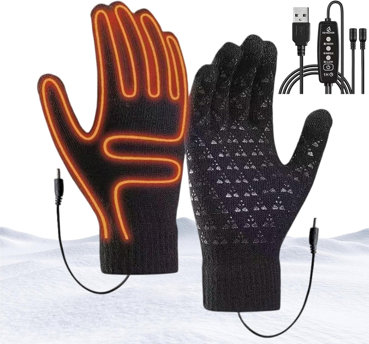 Unisex heated gloves